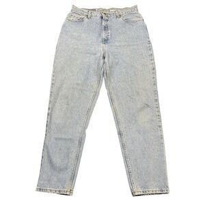 Vtg 90s Levis 521 Jeans Womens 16 Short Light Blue Denim Tapered High Rise  USA